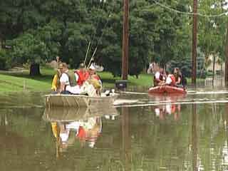 Rescuing Flood Victims in Coralville