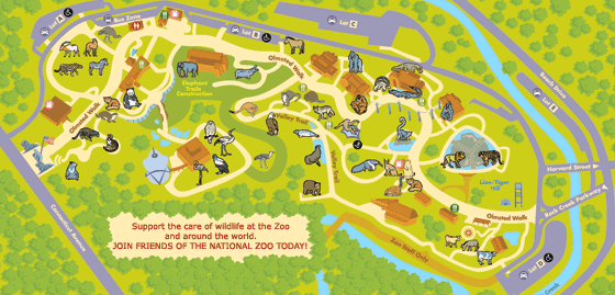 National Zoo map