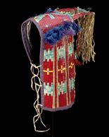 Lakota model baby carrier with porcupine-quill embroidery