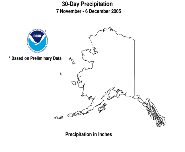 Alaska 30-Day Precipiation Totals