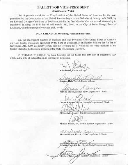 Certificate of Vote Louisiana Page 2