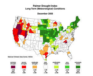 Graphic showing U.S. Animated Palmer Drought Index maps