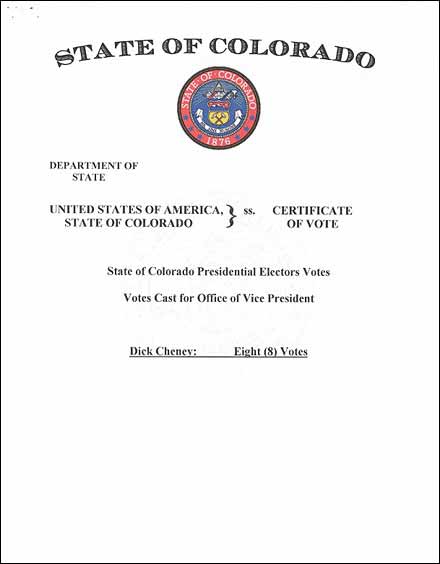 Certificate of Vote Colorado Page 3