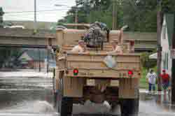 Army National Guard, Cedar Rapids, IA: Army National Guard assisting with the flood near 12th Ave. and M Street (Cedar Rapids, IA, USA)
