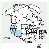 Distribution of Rhus trilobata Nutt. var. simplicifolia (Greene) F.A. Barkley. . 