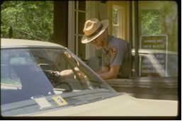 Ranger at Visitor Entrance