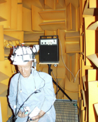 Interior of anechoic chamber