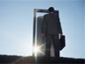 Man With Briefcase Standing At Door