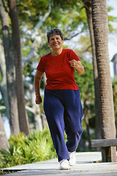 woman jogging or walking