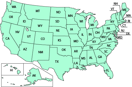 State Web Sites Map