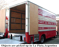 Objects are picked up in La Plata, Argentina