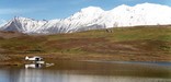 A float plane near Telaquana Ridge in Lake Clark National Park and Preserve.