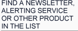 Find a newsletter, alerting service or other product in the list