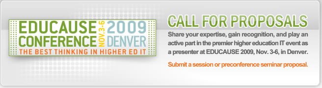Submit a Proposal for EDUCAUSE 2009