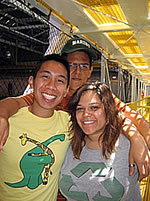 Photo of three interns at the Georgia Aquarium