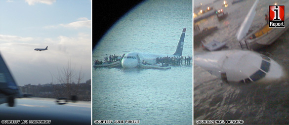 Jetliner crash lands on Hudson River             