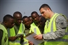 U.S. Army 1st Lt. Charles Jones explains scaling and labeling procedures.