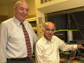 Photo of Nobel Laureate George A. Olah and G. K. Parkash who work together on recycling CO2.