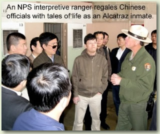 A Chinese group at Alcatraz.