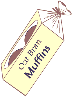 Box of Oat Bran Muffins