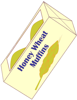 Box of Honey Wheat Muffins