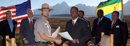 NPS signing ceremony with Gabon National Park Service, Grand Teton National Park.
