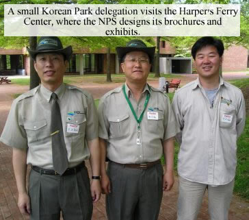 A Korean park delegation at the NPS Design Center in Harper's Ferry, WV. 