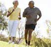 Older couple exercising