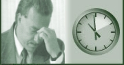 clock, stressed man