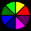A color wheel spins and spins