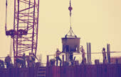 crane hoisting  connatruction materials
