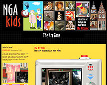 Screenshot of the NGA Kids website.