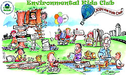 A screenshot of the Environmental Kids Club web site