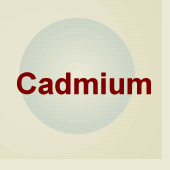Cadmium Topic Page image - the word Cadmium