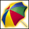 Glowing Umbrella Icon