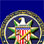 logo featuring an american eagle in front of a shield