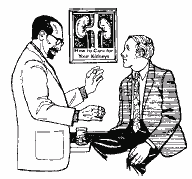 Image of a health care professional speaking with a patient.