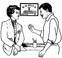 Image of a health care professional speaking with a patient.