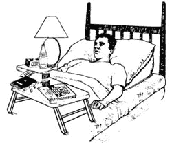 Image of a man in bed.