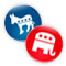 Demócratas y republicanos logo