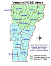Map of Vermont RC&D Areas