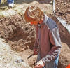 Photograph of Envirothon competitor tackles soils test