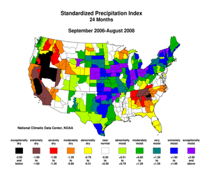 Graphic showing 24-Month SPI Map