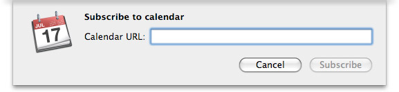 Subscribe to an iCal Calendar