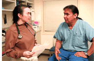 nurse with patient