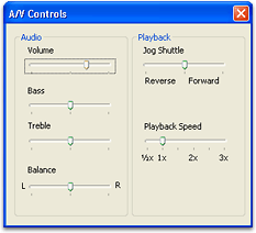 AV controls screen shot