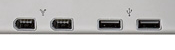 USB + FireWire ports