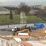 Construction of inauguration stand