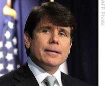 Illinois Governor Rod Blagojevich speaks at a press conference at the James R. Thompson Center in Chicago, Illinois, 9 Jan. 2009