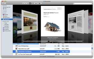 A Finder window in the Cover Flow view.
